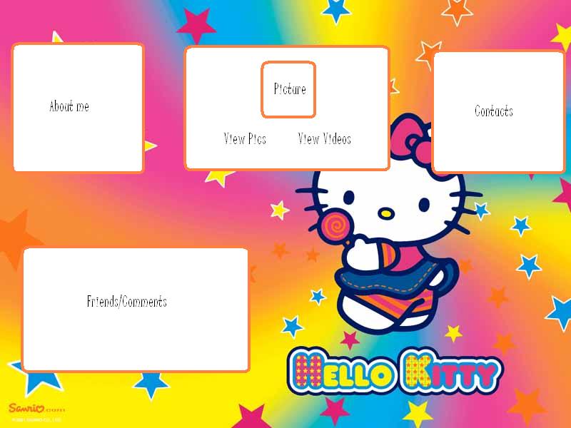 Hello Kitty Myspace div layout Description: A simple Hello Kitty div layout.
